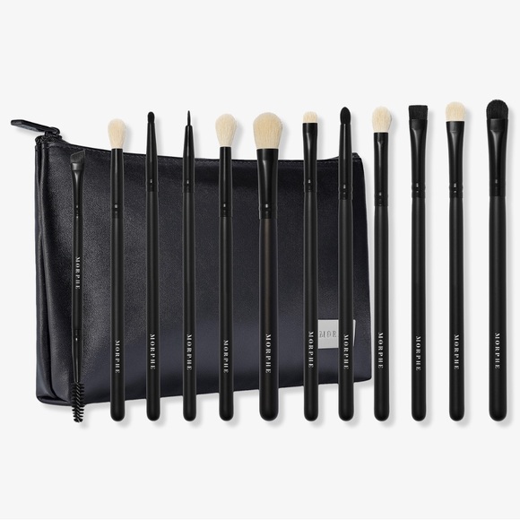 NWT Morphe 12-Piece Eye Brush Collection With Bag! - Picture 1 of 14